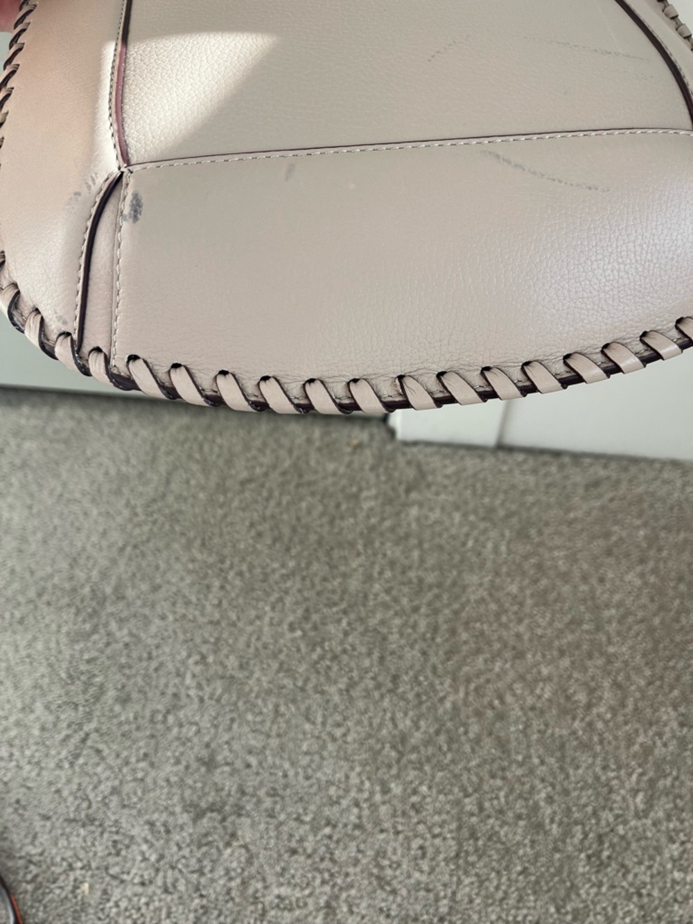 isabel marant oskan bag Leather Crossbody Saddle Bag in Beige - Picture 13 of 15